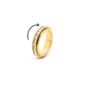 Gold Diamond Swirl Ring